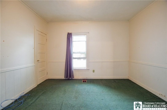7 Beechview Ave, Jamestown, NY 14701 - unfurnished room featuring dark carpet and crown molding