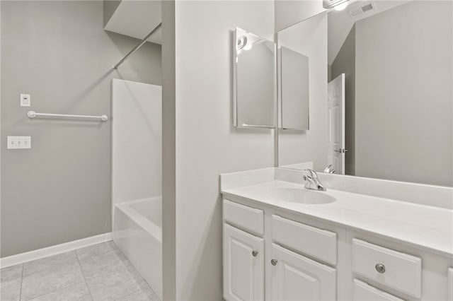 189 Maryview Dr, Penfield, NY 14580 - bathroom with vanity, shower / bathtub combination, and tile patterned floors