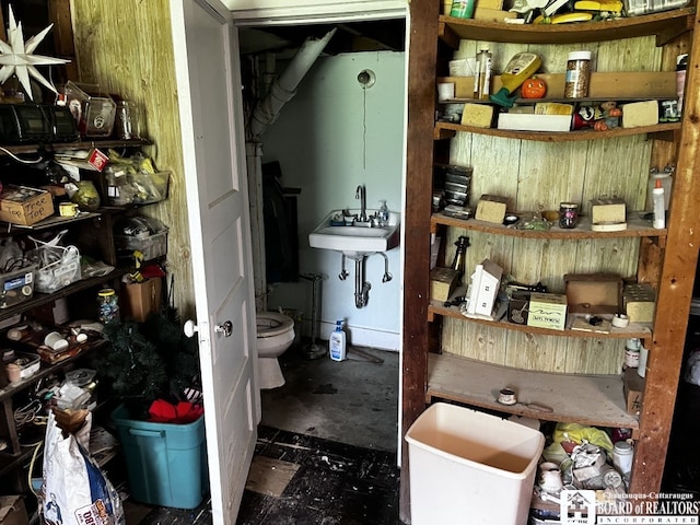 157 W Main St, Allegany, NY 14706 - bathroom featuring toilet and unfinished concrete flooring