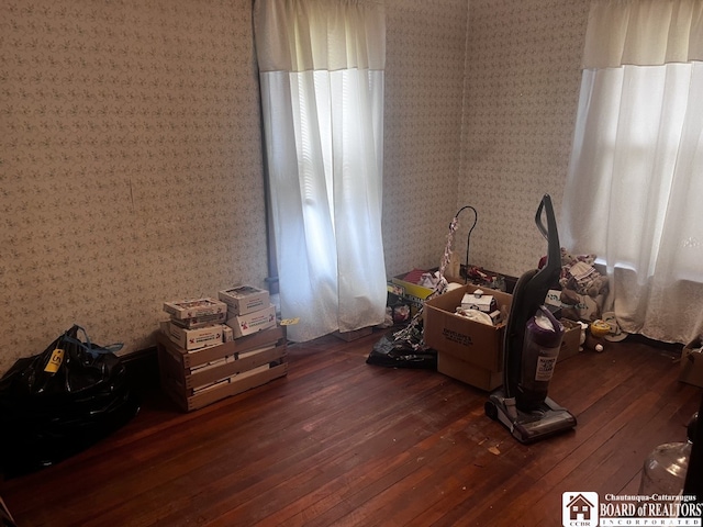 157 W Main St, Allegany, NY 14706 - bedroom featuring hardwood / wood-style floors and wallpapered walls