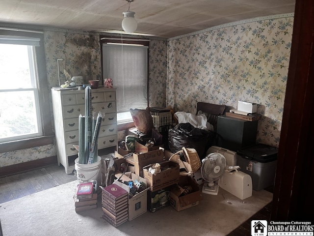 157 W Main St, Allegany, NY 14706 - bedroom featuring wallpapered walls