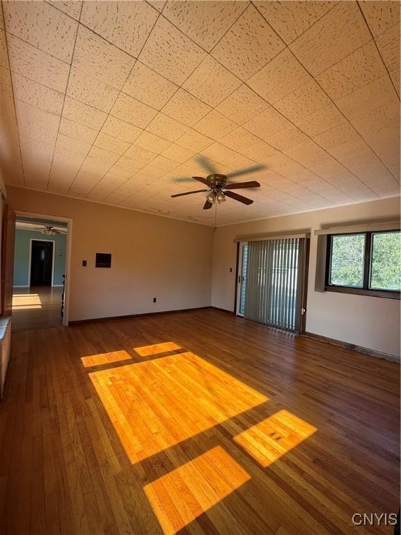 5877 State Route 233, Westmoreland, NY 13440 - spare room with a ceiling fan and wood-type flooring