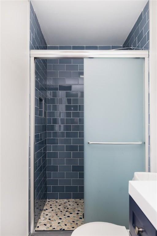 1192 Clendenning Rd, Lindley, NY 14870 - bathroom featuring vanity and a shower stall