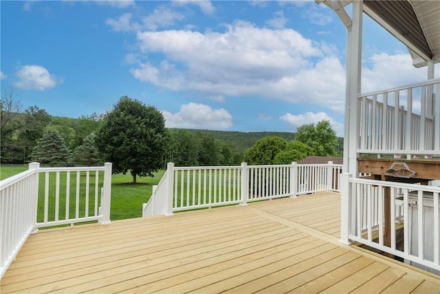 1192 Clendenning Rd, Lindley, NY 14870 - wooden deck featuring a lawn