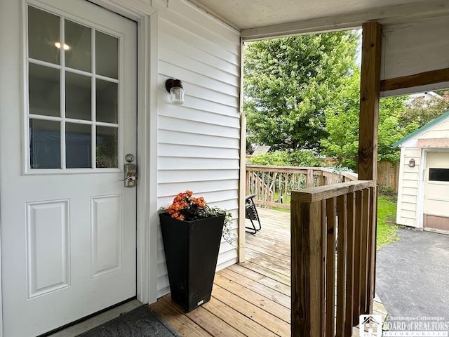 12 Juliet St, Jamestown, NY 14701 - view of wooden deck