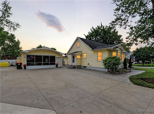 5137 William St, Lancaster, NY 14086 - view of front facade with entry steps and an outdoor structure