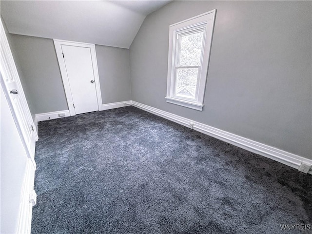 221 82nd St, Niagara Falls, NY 14304 - additional living space featuring dark colored carpet and lofted ceiling