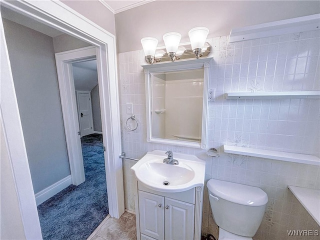 221 82nd St, Niagara Falls, NY 14304 - full bathroom with vanity and tile walls