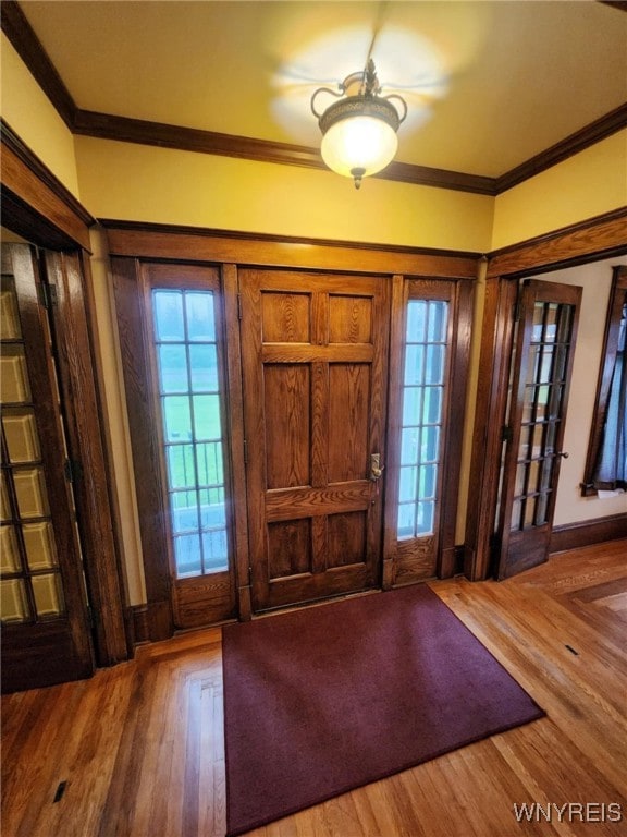 2207 Sheldon Dr, Allegany, NY 14706 - foyer entrance featuring ornamental molding and wood finished floors