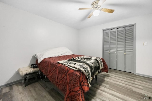 9 Lawrence Ave, New Hartford, NY 13413 - bedroom featuring wood finished floors, a closet, and ceiling fan