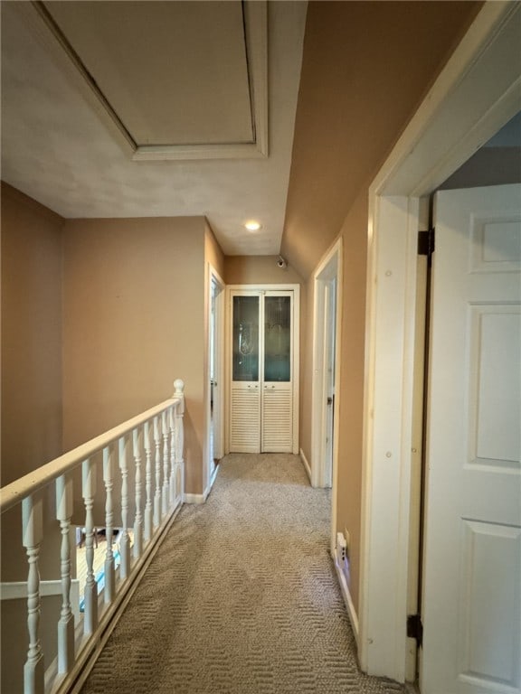 66 W Benton Ave, Port Allegany Boro, PA 16743 - hallway with carpet floors and lofted ceiling