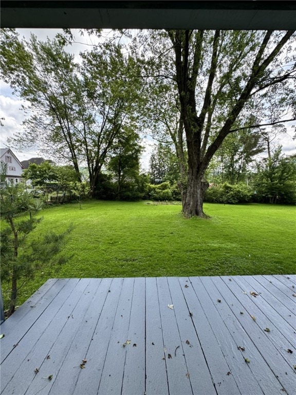 66 W Benton Ave, Port Allegany Boro, PA 16743 - wooden deck featuring a lawn