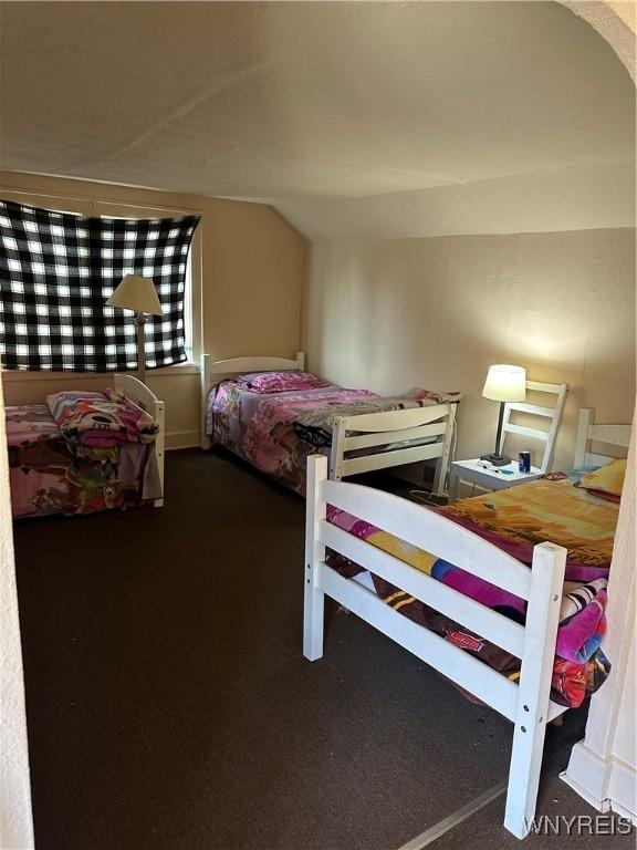 54 Decker St, Buffalo, NY 14215 - bedroom with carpet flooring and vaulted ceiling