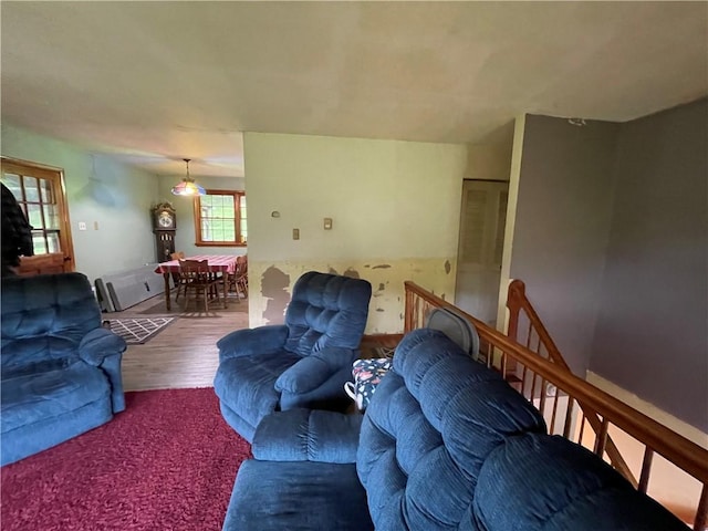 286 Hidden Hollow Farm Dr, Wharton, PA 16720 - living area with wood finished floors