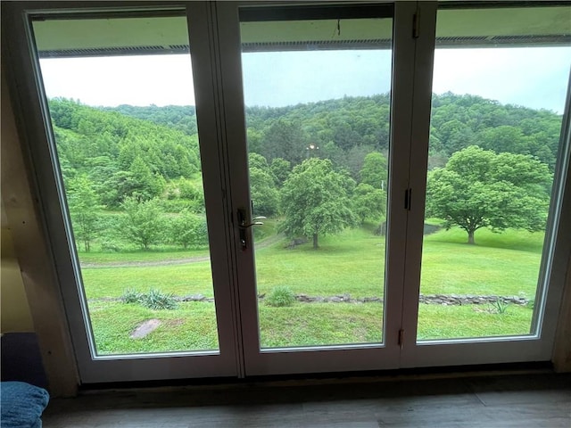 286 Hidden Hollow Farm Dr, Wharton, PA 16720 - entryway with healthy amount of natural light and a forest view