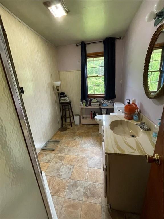 286 Hidden Hollow Farm Dr, Wharton, PA 16720 - full bath with vanity and stone finish flooring