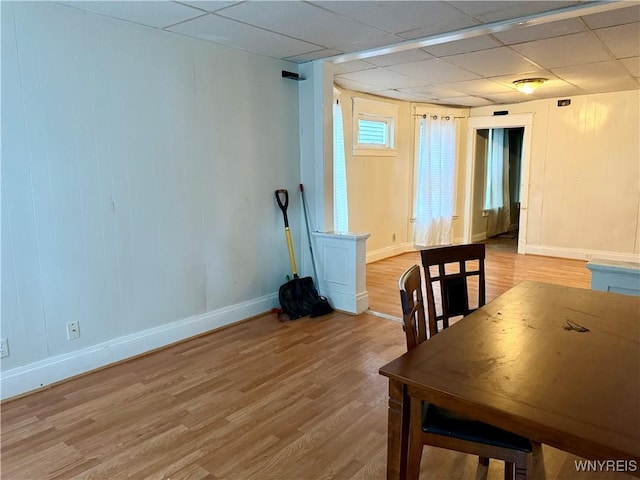 246 Cambridge Ave, Buffalo, NY 14215 - dining space featuring light wood-style flooring and a drop ceiling