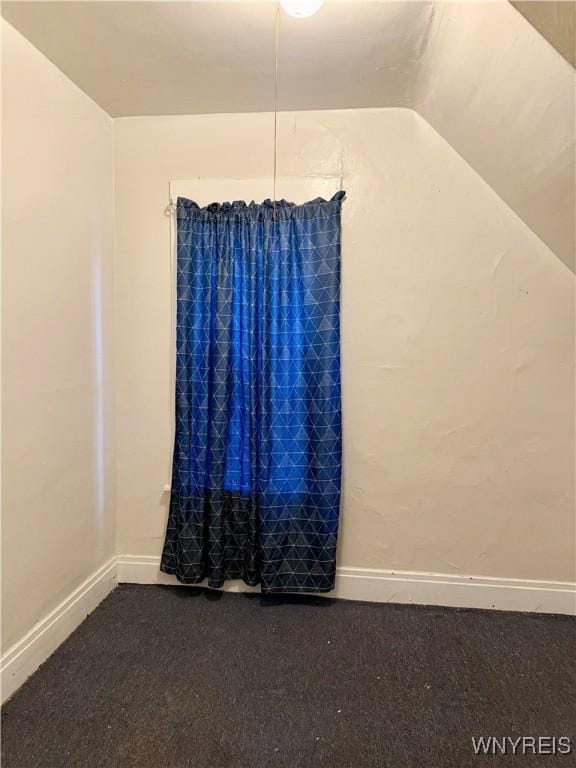 246 Cambridge Ave, Buffalo, NY 14215 - unfurnished room with lofted ceiling and carpet flooring