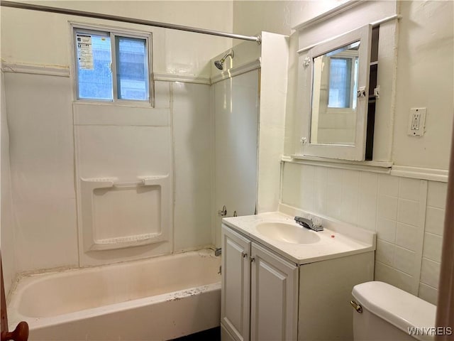 246 Cambridge Ave, Buffalo, NY 14215 - full bathroom with shower / washtub combination, vanity, and wainscoting