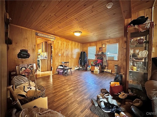 5767 W Main St, West Turin, NY 13325 - recreation room with wood walls, wooden ceiling, and wood finished floors