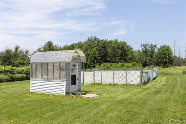 3212 Hickox Rd, Hamburg, NY 14075 - view of yard with an outdoor structure and a greenhouse