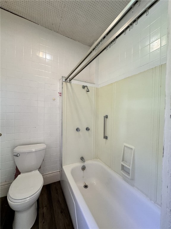 2 2nd St, Eldred, PA 16731 - bathroom with wood finished floors and shower / bath combination with curtain