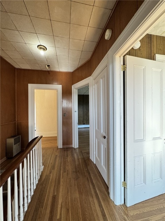 2 2nd St, Eldred, PA 16731 - hallway with wood finished floors and wooden walls