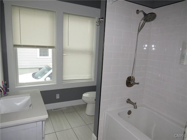 325 Margaret St, Herkimer, NY 13350 - full bath with tile patterned flooring, vanity, and shower / washtub combination