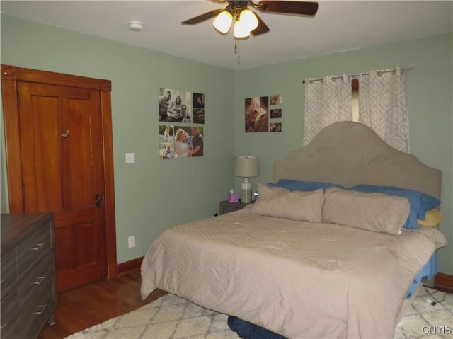 325 Margaret St, Herkimer, NY 13350 - bedroom with wood finished floors and a ceiling fan
