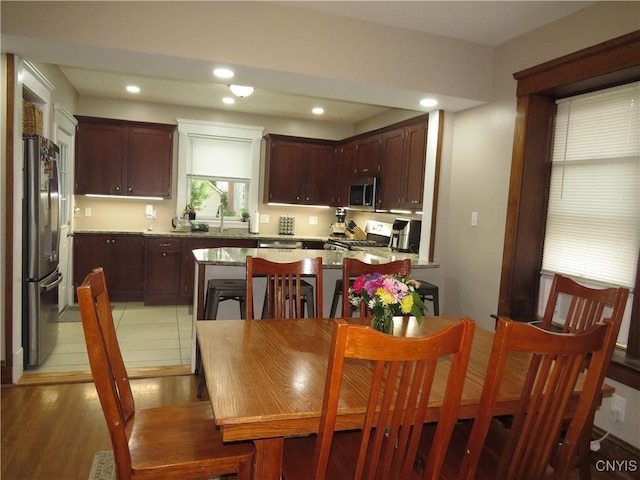325 Margaret St, Herkimer, NY 13350 - kitchen featuring appliances with stainless steel finishes, recessed lighting, and light wood finished floors