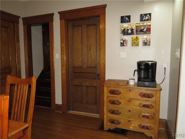 325 Margaret St, Herkimer, NY 13350 - hall with dark wood-style flooring