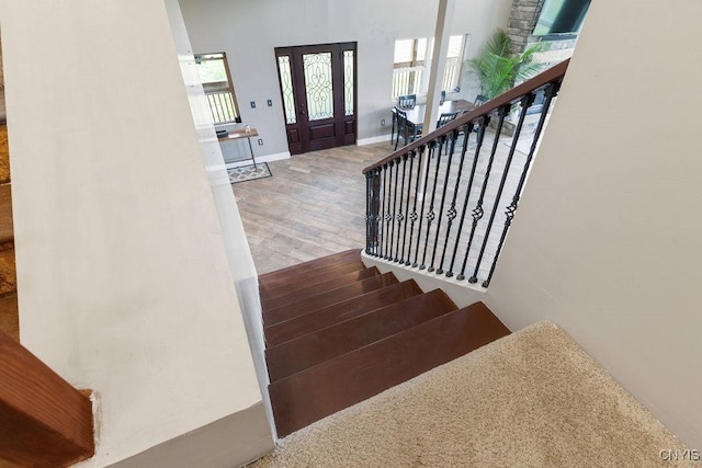 3785 Ransom Rd, Pompey, NY 13078 - stairway featuring wood finished floors and baseboards