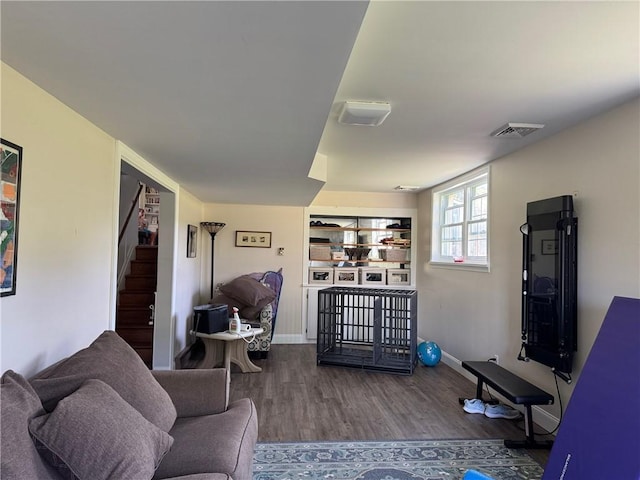 6303 Palmiter Rd, Alfred, NY 14803 - living area featuring wood finished floors and stairway