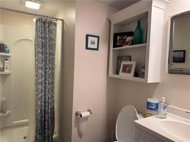 6303 Palmiter Rd, Alfred, NY 14803 - bathroom featuring curtained shower and vanity