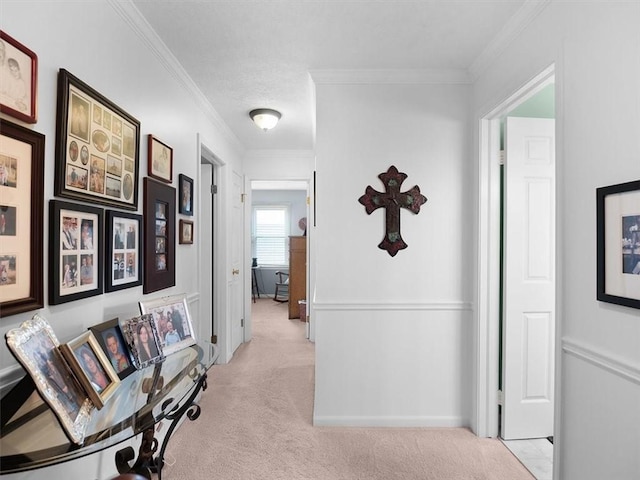 27 Black Spruce Ct, Greece, NY 14616 - corridor with light colored carpet and crown molding