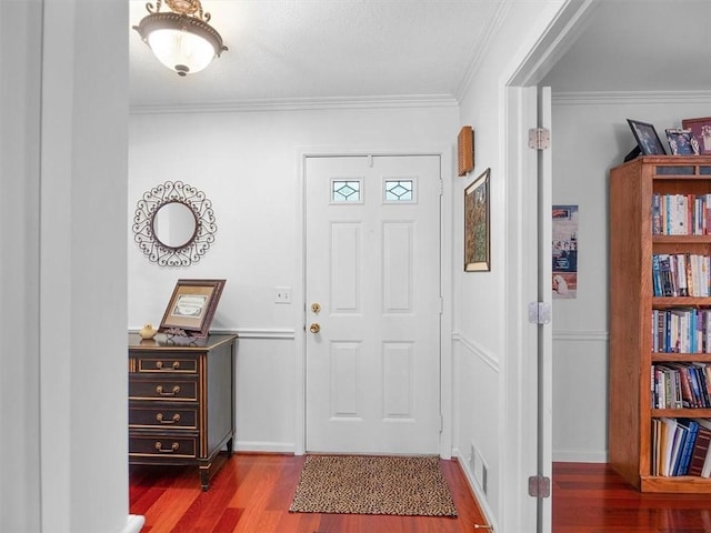 27 Black Spruce Ct, Greece, NY 14616 - entryway featuring dark wood-style floors and ornamental molding