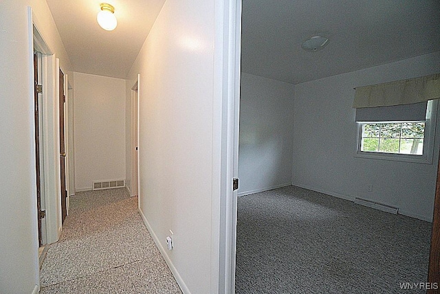 3840 Coomer Rd, Newfane, NY 14108 - hall with baseboards and carpet floors