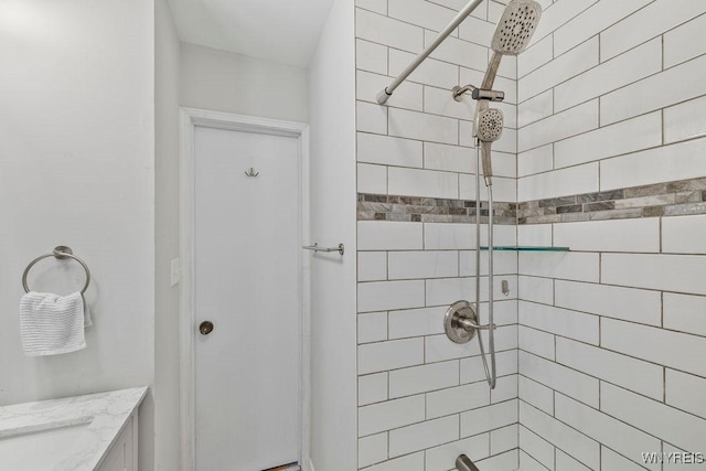 503 Kohl St, North Tonawanda, NY 14120 - bathroom with tiled shower and vanity
