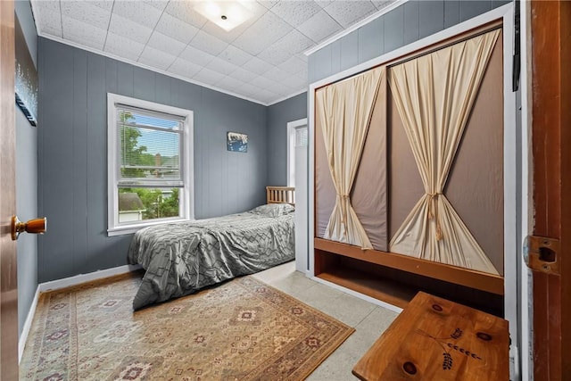 703 N Perry St, Dix, NY 14891 - bedroom with ornamental molding and baseboards