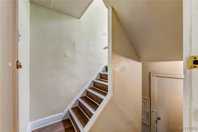 210 Carl St, Buffalo, NY 14215 - staircase with lofted ceiling