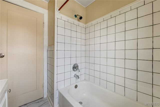 210 Carl St, Buffalo, NY 14215 - full bath with bathing tub / shower combination and marble finish flooring