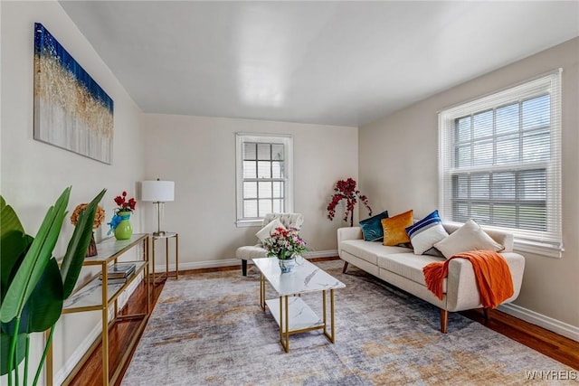 357 Hastings Ave, Buffalo, NY 14215 - living area featuring baseboards and wood finished floors