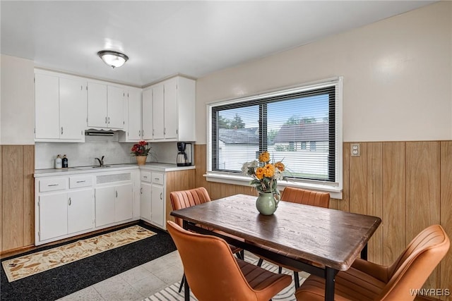 357 Hastings Ave, Buffalo, NY 14215 - dining area with wainscoting and wooden walls