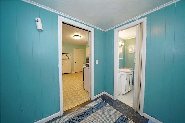 204 E High St, Erwin, NY 14870 - hall with a sink and crown molding