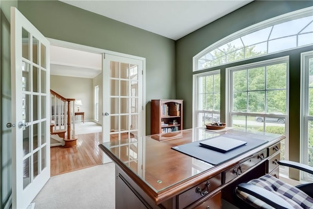 74 Chadwick Mnr, Perinton, NY 14450 - home office featuring french doors and wood finished floors
