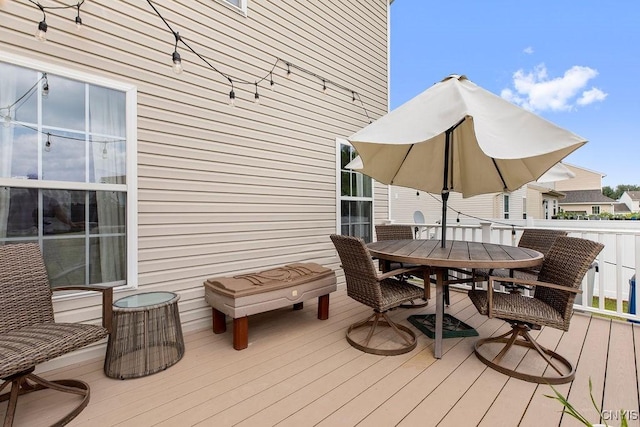 5418 Quamby Rd, Clay, NY 13041 - wooden deck featuring outdoor dining space