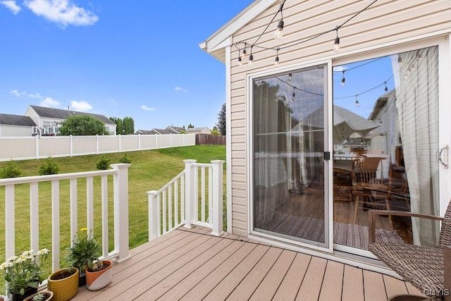 5418 Quamby Rd, Clay, NY 13041 - wooden terrace with a fenced backyard