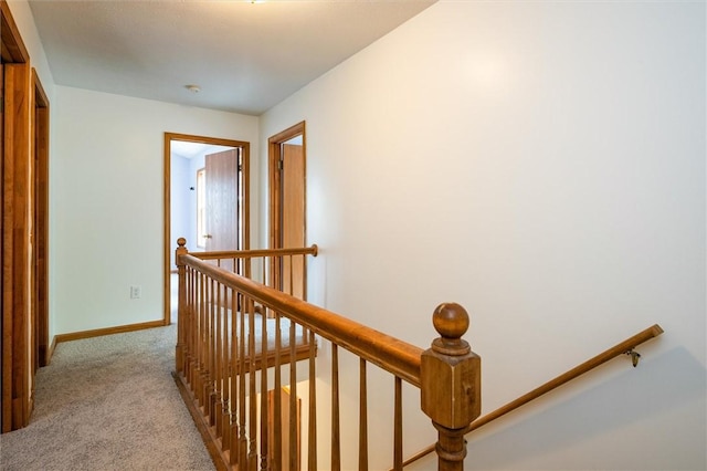 282 Troup St, Rochester, NY 14608 - corridor with an upstairs landing and light colored carpet