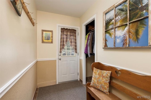 68 Dover Dr, West Seneca, NY 14224 - entryway with baseboards and carpet flooring