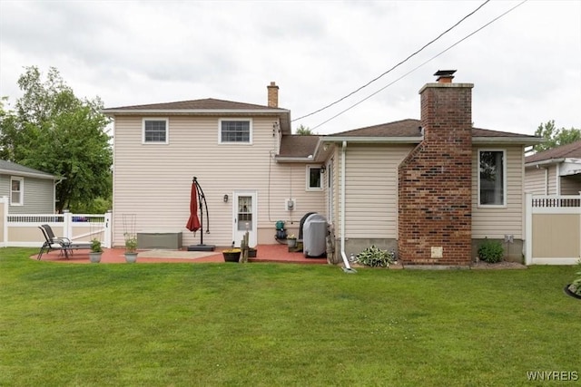 68 Dover Dr, West Seneca, NY 14224 - rear view of property featuring a patio area and a chimney